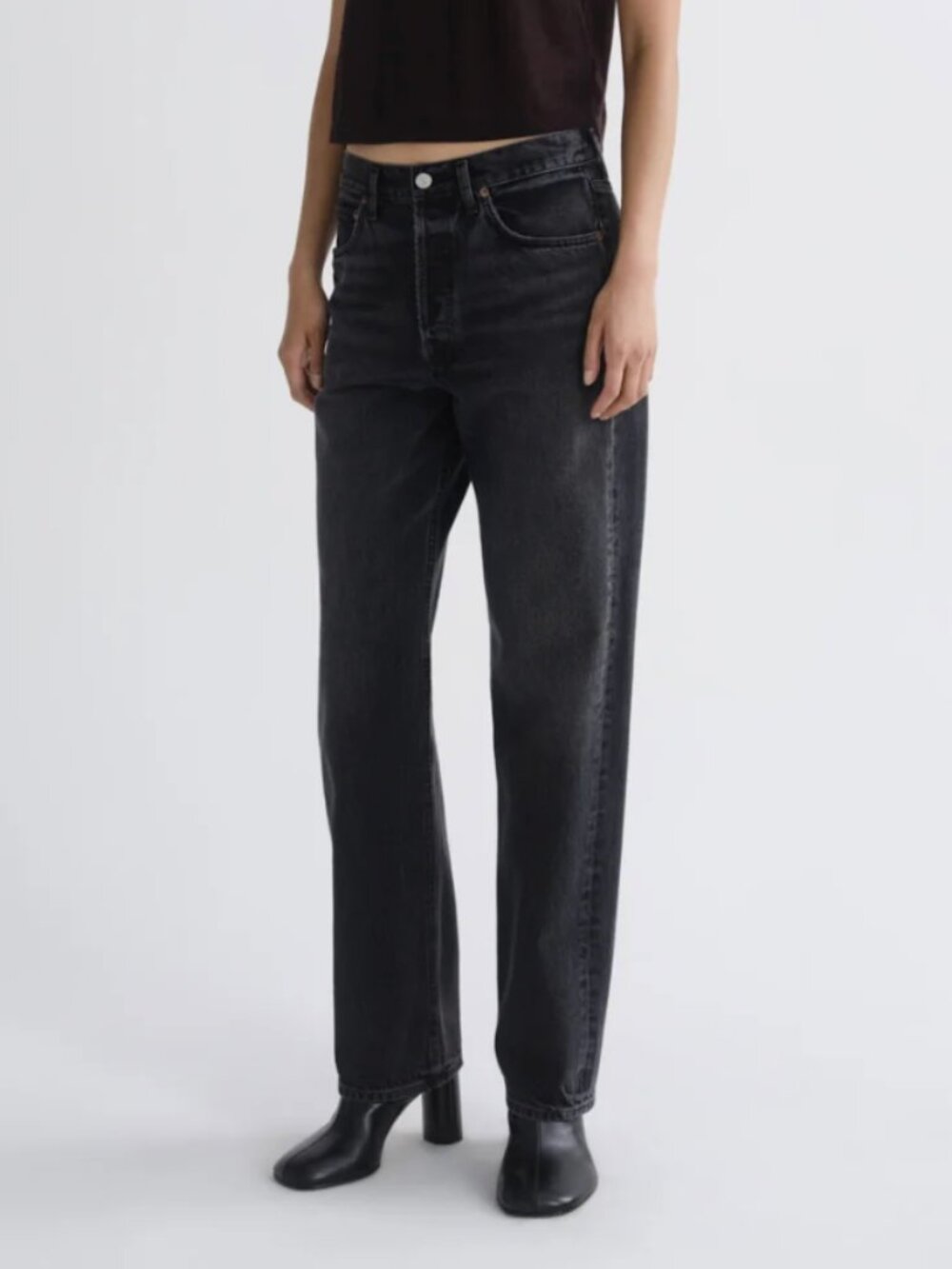 Agolde 90's Jean Mid Rise Loose Fit, Black, Size 29